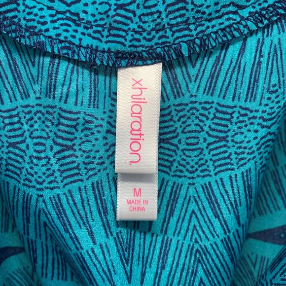 Dress Teal Scoop Neck cris cross back - Picture 2 of 5